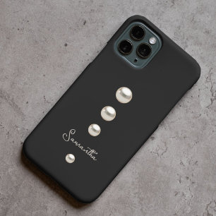 Coque Case-Mate iPhone Noir avec élégance Pearl Design