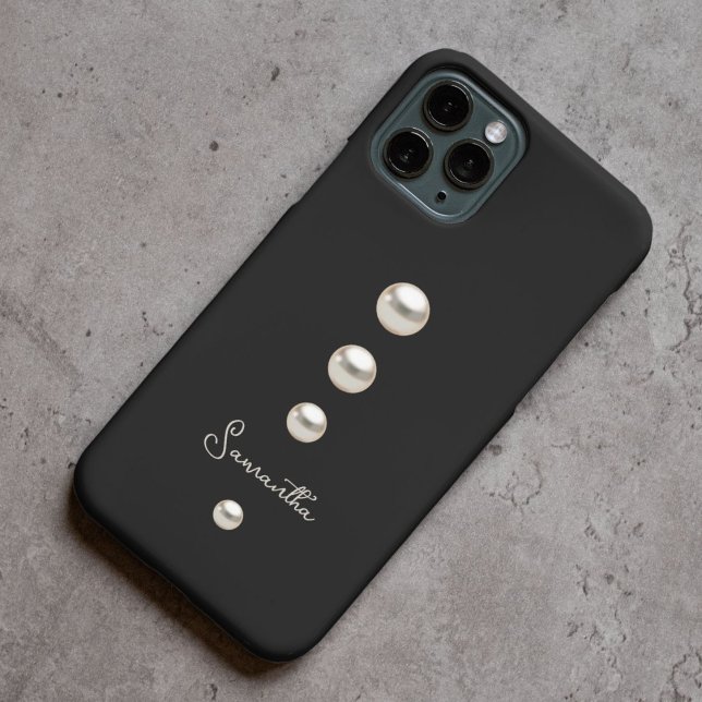 Coques Case-Mate iPhone Noir avec élégance Pearl Design (Créateur téléchargé)