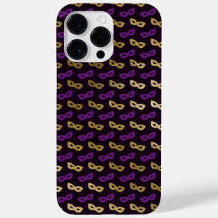 COQUE Case-Mate iPhone NOIR AVEC PURPLE & OR MARDI GRAS MASKS