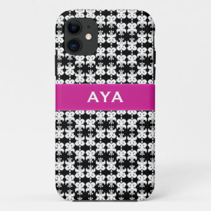 Etui iPhone Case-Mate Noir blanc et rose