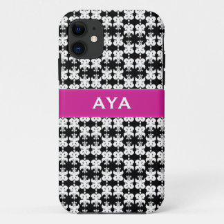 Etui iPhone Case-Mate Noir blanc et rose