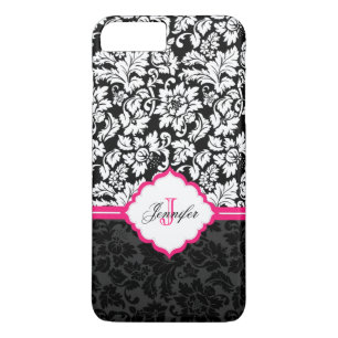 Etui iPhone Case-Mate Noir blanc et rose Vintage Damas florales