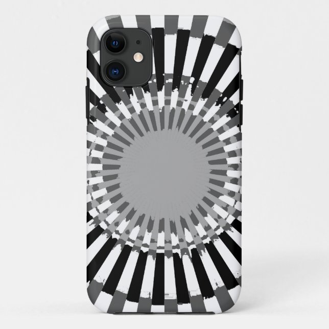 Coques Case-Mate iPhone Noir Blanc Frisé Grandes Tailles Simples Graphisme (Dos)