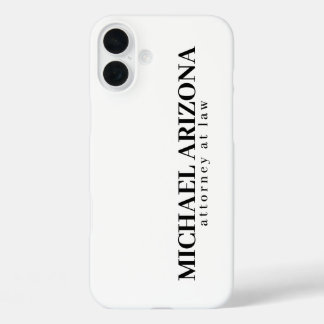 Coque Pour iPhone 16 Plus Noir & Blanc Minimaliste Simple Plaque