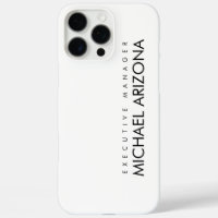 Noir & Blanc Minimaliste Simple Plaque Moderne