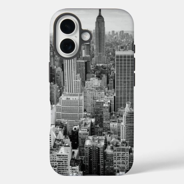 Coques Case-Mate iPhone Noir blanc New York City Skyline (Verso)