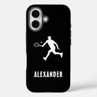 Noir Blanc Nom Homme Tennis Joueur Raquette Racque