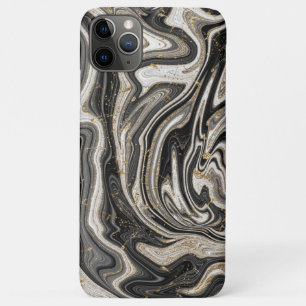 Case-Mate iPhone Case Noir Blanc & Or Chic Tourbillon Moderne Abstrait