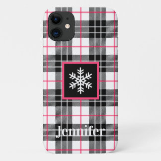 Case-Mate iPhone Case Noir, Blanc, Plaid Rose, Flèche De Neige