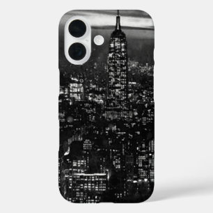 Coque Pour iPhone 16 Noir Blanc Retro New York