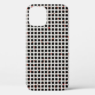 Coques Pour iPhone Noir blanc rouge Abstrait Motif chic