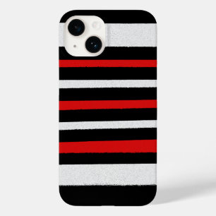 Coque Case-Mate iPhone Noir Blanc Rouge Cool Motifs simples