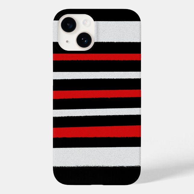 Coques Case-Mate iPhone Noir Blanc Rouge Cool Motifs simples (Verso)