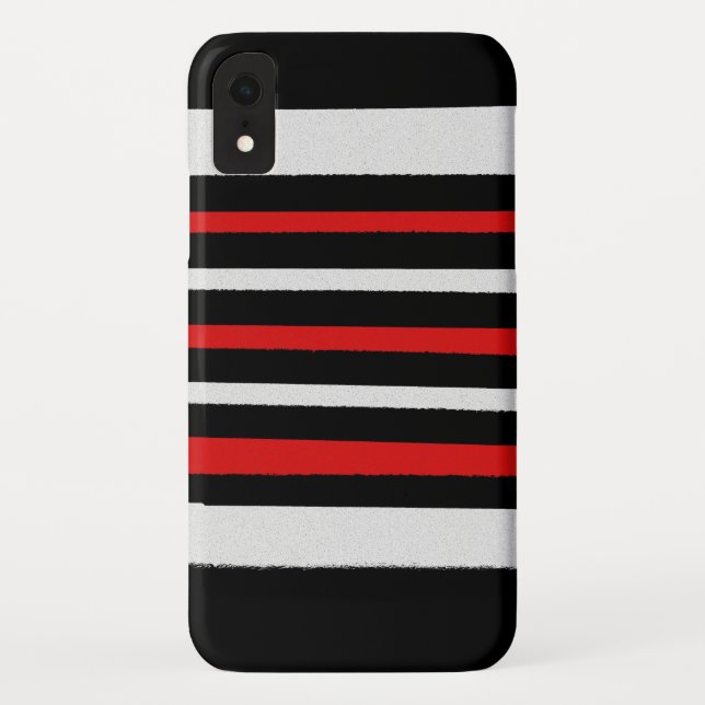 Coques Case-Mate iPhone Noir Blanc Rouge Cool Motifs simples (Dos)