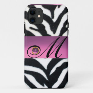 COQUE Case-Mate POUR iPhone NOIR BLANC ZEBRA FUR ROSE LILAC GEM MONOGRAM,