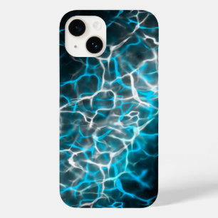 Coque Case-Mate iPhone Noir, Bleu Blanc Éclair Réflexion de l'eau