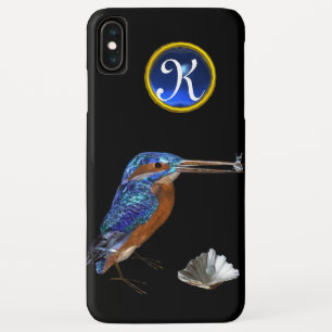 Case-Mate iPhone Case Noir BLEU de MONOGRAMME de PIERRE GEMME de