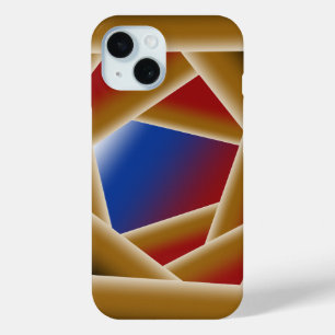 Coque Case-Mate iPhone Noir Bleu Rouge Or Ombre Abyss Art Abstrait