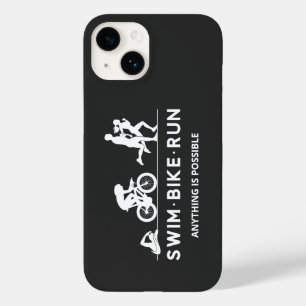 Coque Case-Mate iPhone Noir ・ Course à vélo de natation Triathlon série d