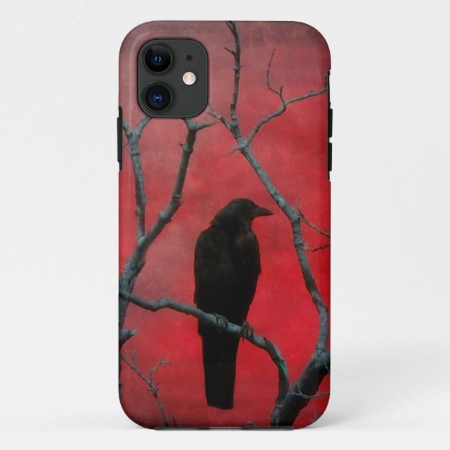 Coques Case-Mate iPhone Noir Dans Le Rouge (Dos)