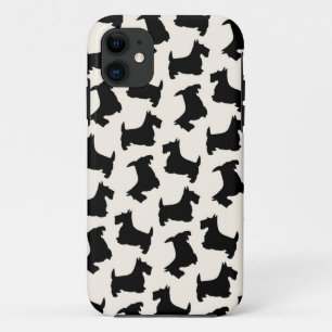 Coques Pour iPhone Noir de motif de chien de Scottie de Terrier