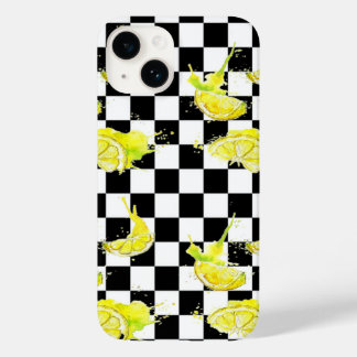Coque Case-Mate iPhone Noir et blanc avec citrons