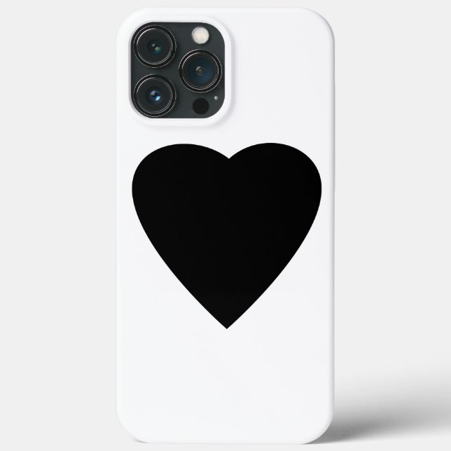 Coques Case-Mate iPhone Noir et Blanc Love Heart Design. (Verso)