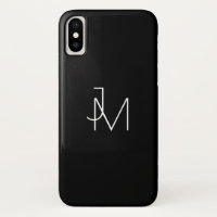 Noir et blanc modernes de monogramme de