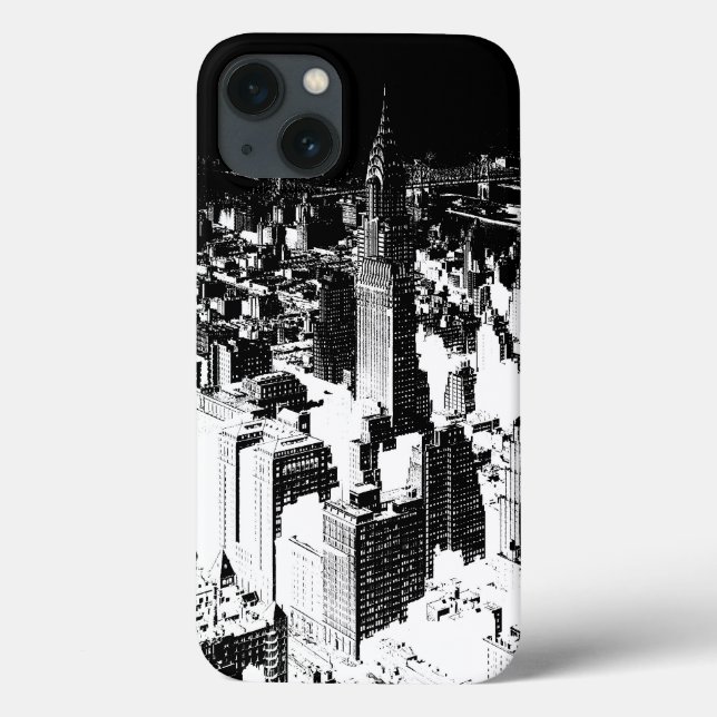 Coques Case-Mate iPhone Noir et blanc New York (Verso)