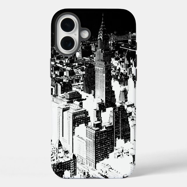 Coques Case-Mate iPhone Noir et blanc New York (Verso)