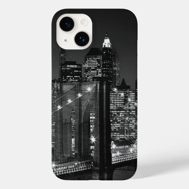 Coques Case-Mate iPhone Noir et blanc New York City (Verso)