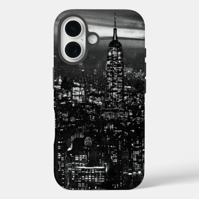 Coques Case-Mate iPhone Noir et blanc New York City (Verso)