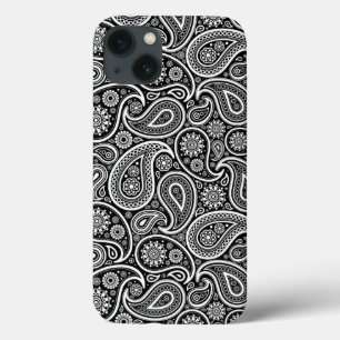 Etui iPhone Case-Mate Noir Et Blanc Vintage Paisley Motif 2