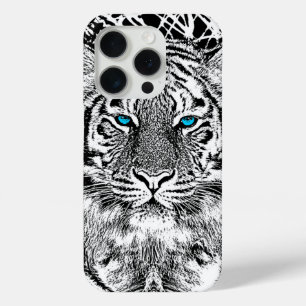 Coque Case-Mate iPhone Noir et Bleu Yeux Design Tiger