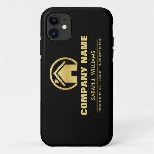 Coque Case-Mate iPhone Noir et immobiliers d'or