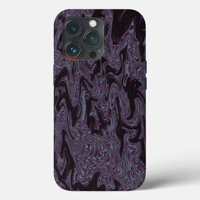 Coques Case-Mate iPhone Noir et violet Wavy (Verso)