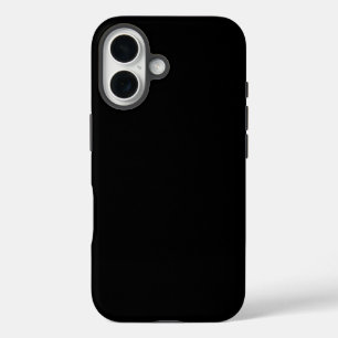Coque Pour iPhone 16 Noir fou (Le Noir le plus foncé) PERSONNALISABLE