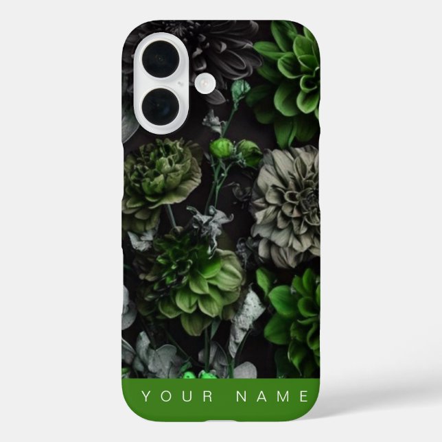 Coques Case-Mate iPhone Noir Garden Green (Verso)