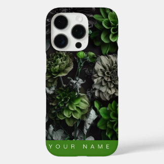 Coque iPhone 16 Pro Noir Garden Green