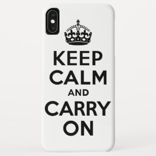Case-Mate iPhone Case Noir Garder le calme et continuer sur Coque-Mate C