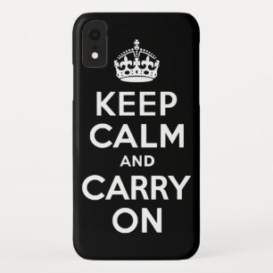 Coque Case-Mate Pour iPhone Noir Gardez le calme et continuer
