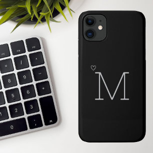 Case-Mate iPhone Case Noir initial personnalisé