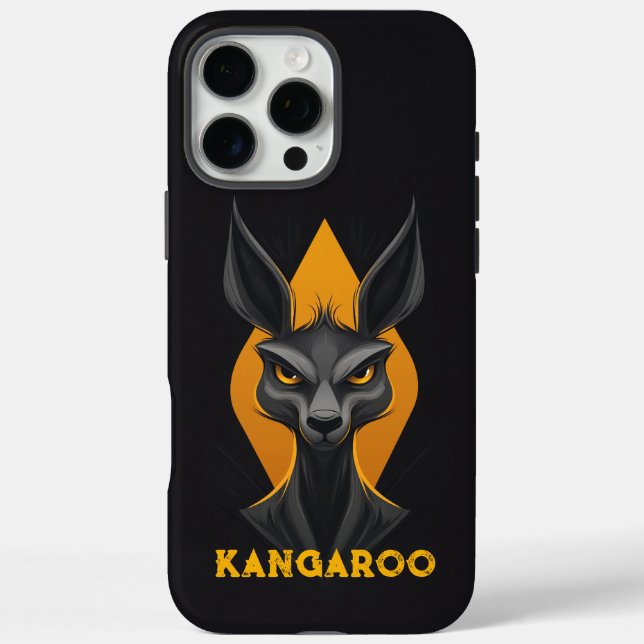 Coques Case-Mate iPhone Noir Kangaroo en colère (Verso)