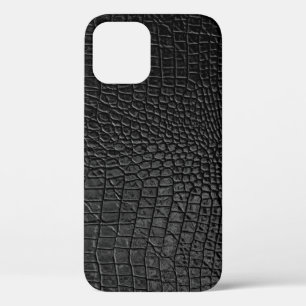 Case-Mate iPhone Case Noir lisse : Cuir Texture Élégance