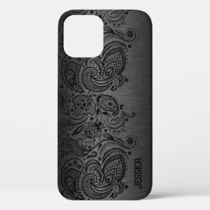 Case-Mate iPhone Case Noir métallique avec Coque-Mate de dentelle de mar