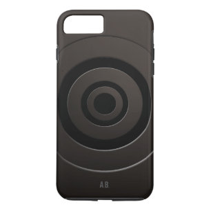 Coque Case-Mate iPhone Noir moderne de cercles géométriques avec toutes