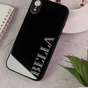 Coque Case-Mate iPhone Noir moderne initial minimal contemporain