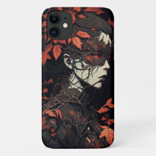 Case-Mate iPhone Case noir noir orange feu anime fille mauvais diable