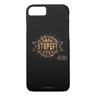 Coque iPhone 7 Noir & Or Stupefy Spell Graphisme