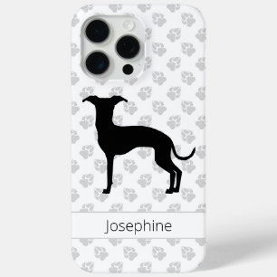 Coque Case-Mate iPhone Noir (Ou Votre Couleur) Silhouette Iggy Avec Nom